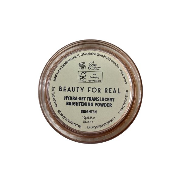 Beauty For Real Hydra-Set Translucent Brightening Powder Vegan Makeup 10g/0.35oz - Picture 2 of 5